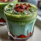 Strawberry Matcha Oat Milk Latte