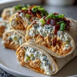 Buffalo Chicken Cream Cheese Pinwheels