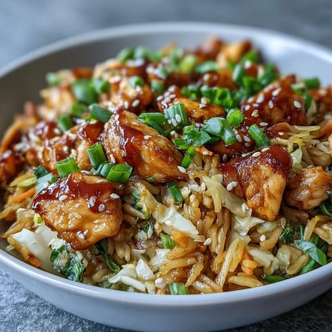 Egg Roll Bowls with Chicken and Cabbage