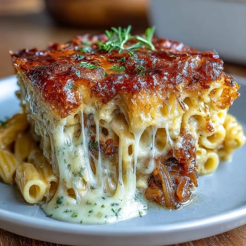 French Onion Pasta Bake