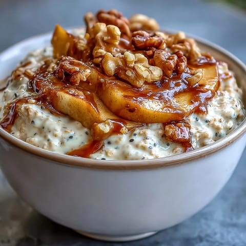 Overnight Oats Cinnamon Apples
