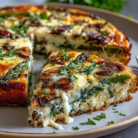 Asparagus Mushroom Frittata Sourdough