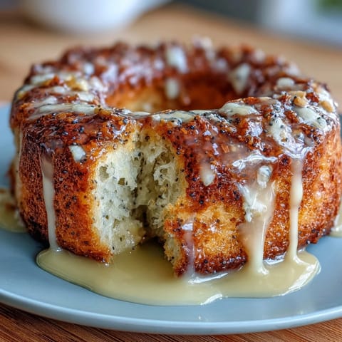Eight freshly baked bagels with poppy seeds and lemon zest, boiled and baked to perfection, topped with a sweet lemon drizzle.  
