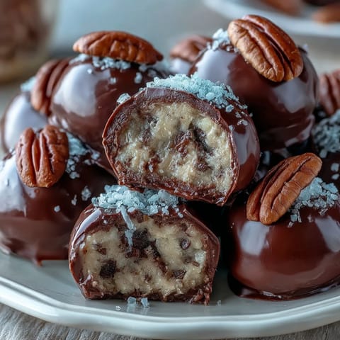 Rich Kentucky Derby Bourbon Balls with crunchy pecans and smooth chocolate coating, perfect for Derby celebrations.