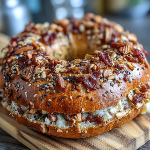 High-protein cottage cheese bagels baked until golden, perfect for a quick breakfast.  