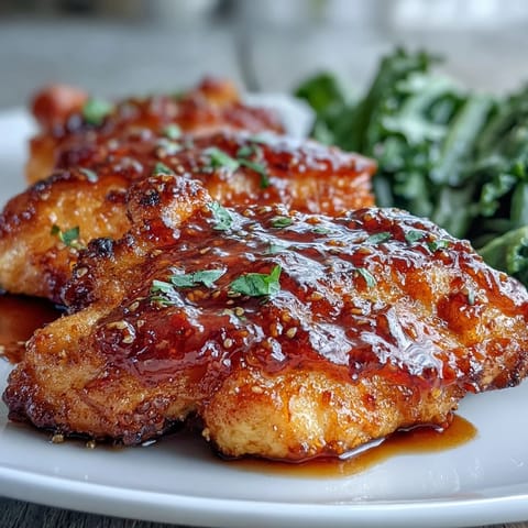 Juicy chicken breasts glazed with honey-mustard sauce, paired with vibrant green beans for a fresh and flavorful springtime dinner.