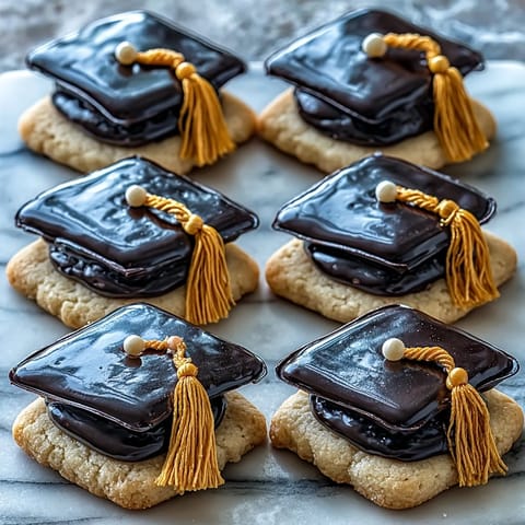 2. Celebrate with these buttery sugar cookies, iced to resemble classic graduation caps with royal icing details.  