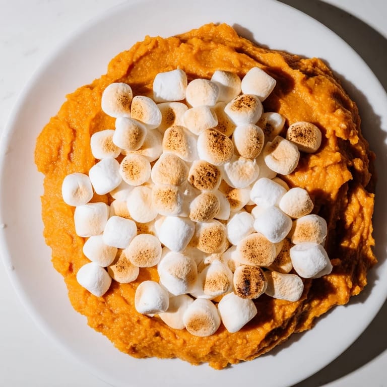 Warm and sweet, this sweet potato casserole is baked until the marshmallows are perfectly browned.