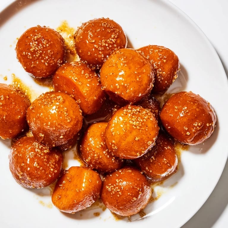 Tender, caramelized Candied Yams topped with optional pecans, ready to grace your holiday table this year.