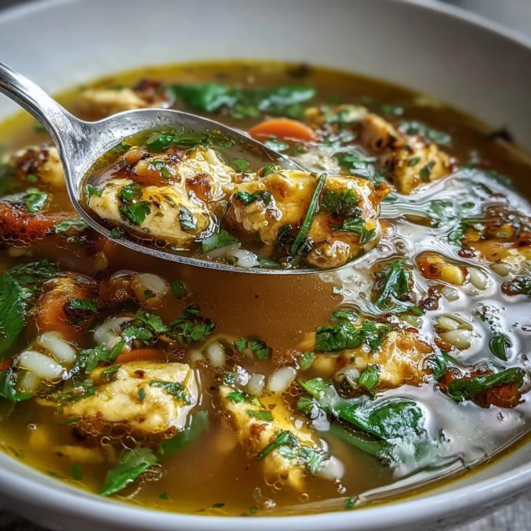 Hearty bowl of Soothing Turmeric Chicken With Pearl Barley, a comforting meal.