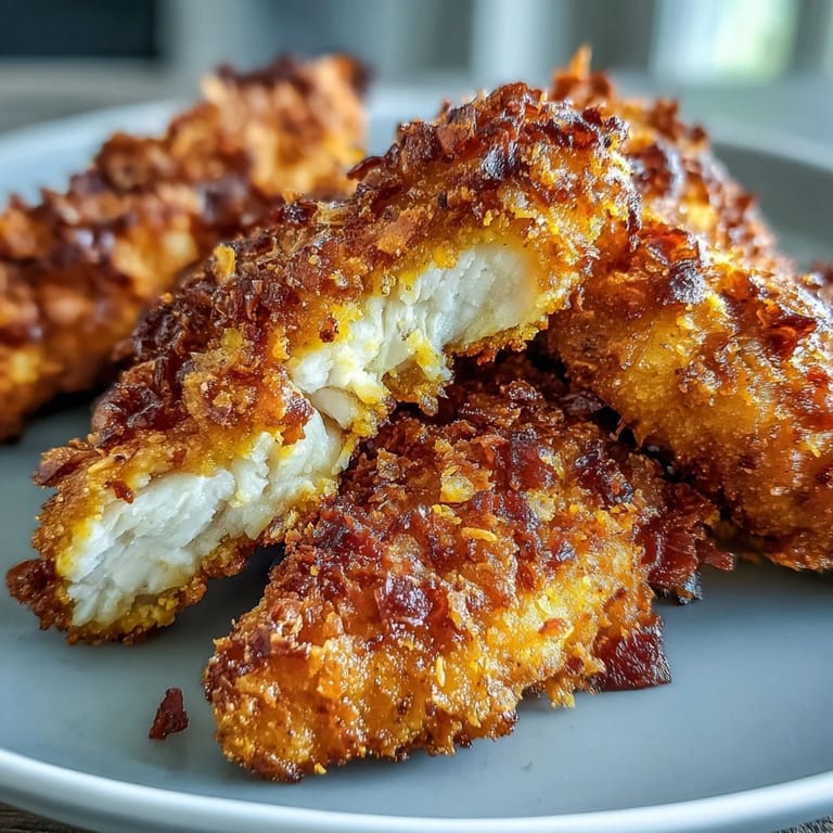 Served with a creamy dipping sauce, these Crispy Turmeric Chicken Tenders make a perfect family-friendly main dish or party appetizer.