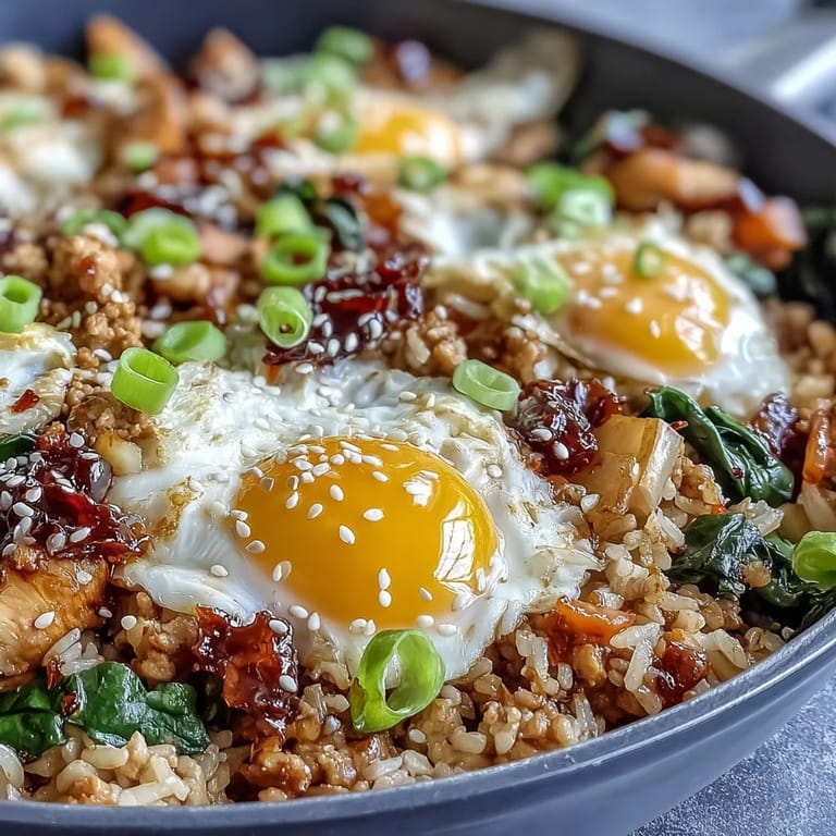 Ground turkey simmered in spicy gochujang sauce for a one-pan Korean fusion meal.