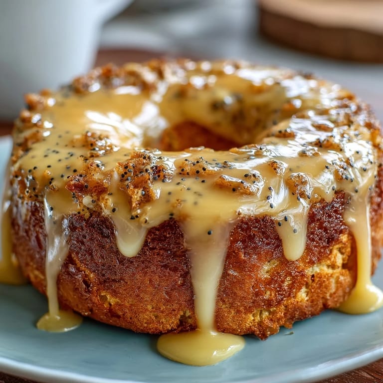 Close-up of protein-packed lemon poppy seed bagels, golden brown and glossy, with a vibrant lemon glaze ready to enjoy.