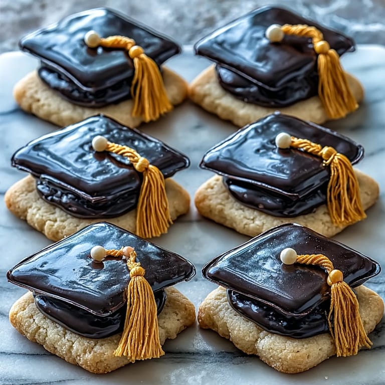 2. Celebrate with these buttery sugar cookies, iced to resemble classic graduation caps with royal icing details.  