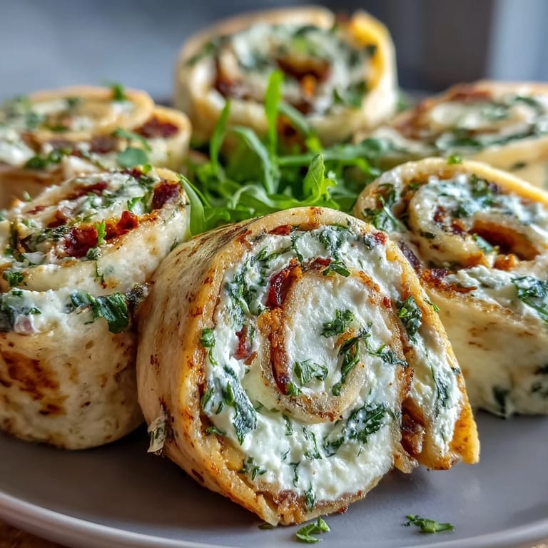 Easy Turkey, Cheese & Spinach Tortilla Bites: delightful bite-sized rolls filled with tender turkey, creamy spread, and leafy spinach for snacking.