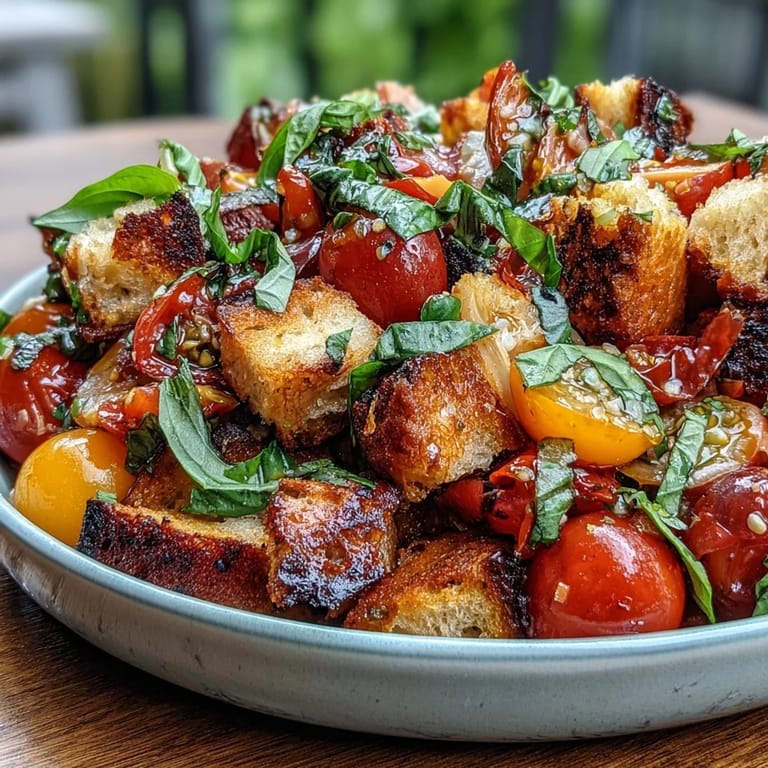 Enjoy this easy Summer Panzanella, a garden-fresh, rustic bread salad.