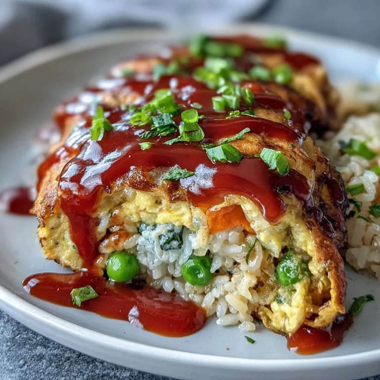 Enjoy this beautiful Japanese Omurice, perfect for a cozy weeknight dinner.