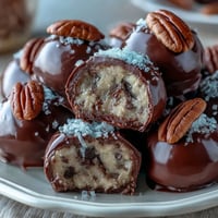 Rich Kentucky Derby Bourbon Balls with crunchy pecans and smooth chocolate coating, perfect for Derby celebrations.
